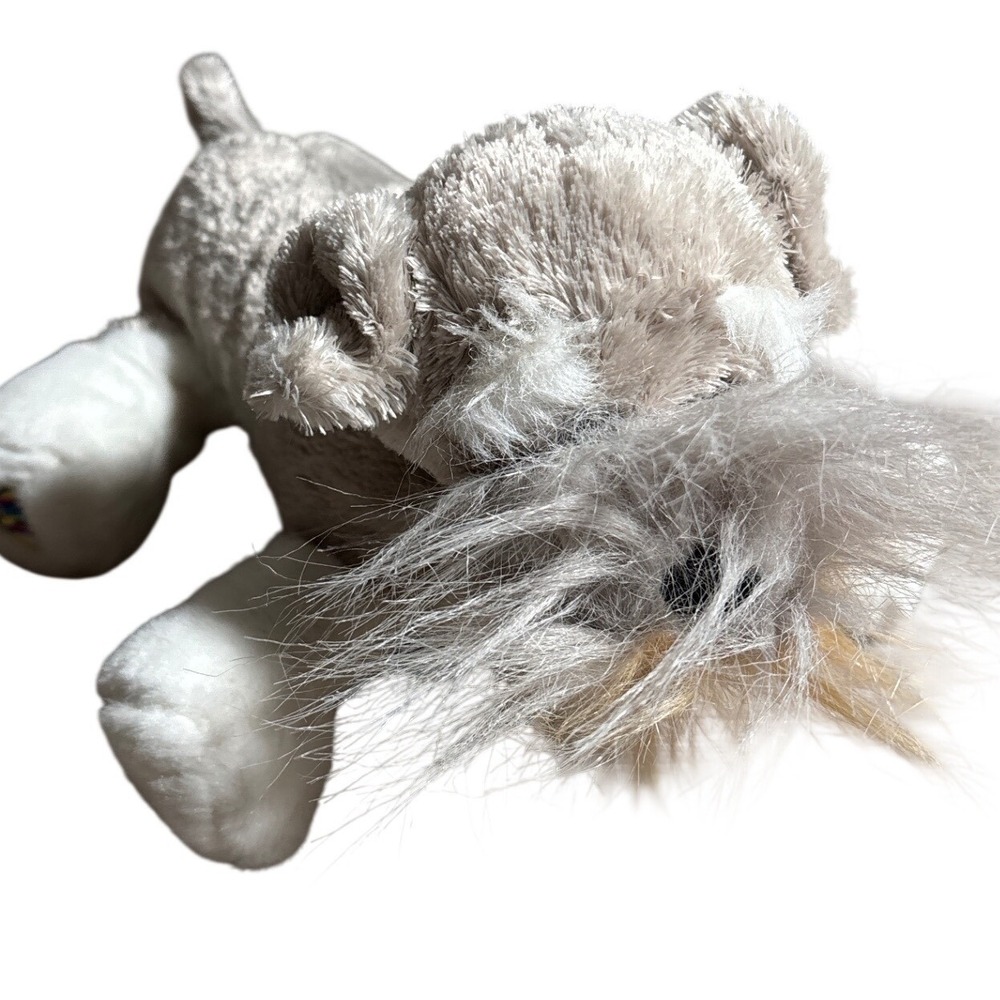 Ganz Webkinz Schnauzer Plush Dog Grey White Stuffed Animal Toy W Logo No Code